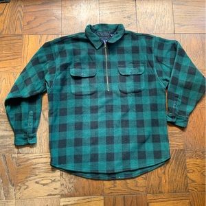 Mens GAP Half Zip Fleece Green XL